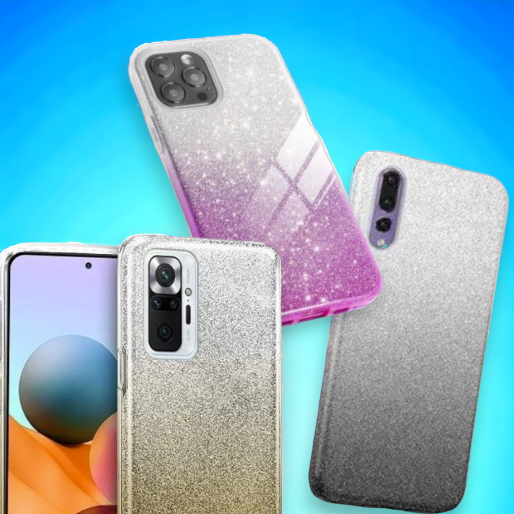 Silikonski ovitek "Bling" za iPhone 13/14/15 – Infostyle – Črna / Silikon