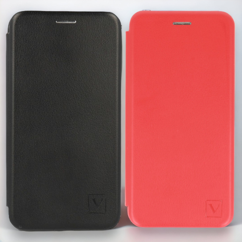 Preklopna torbica "Magnum" za Samsung Galaxy S22 Plus – Vennus – Rdeča / Ekološko usnje + TPU silikon