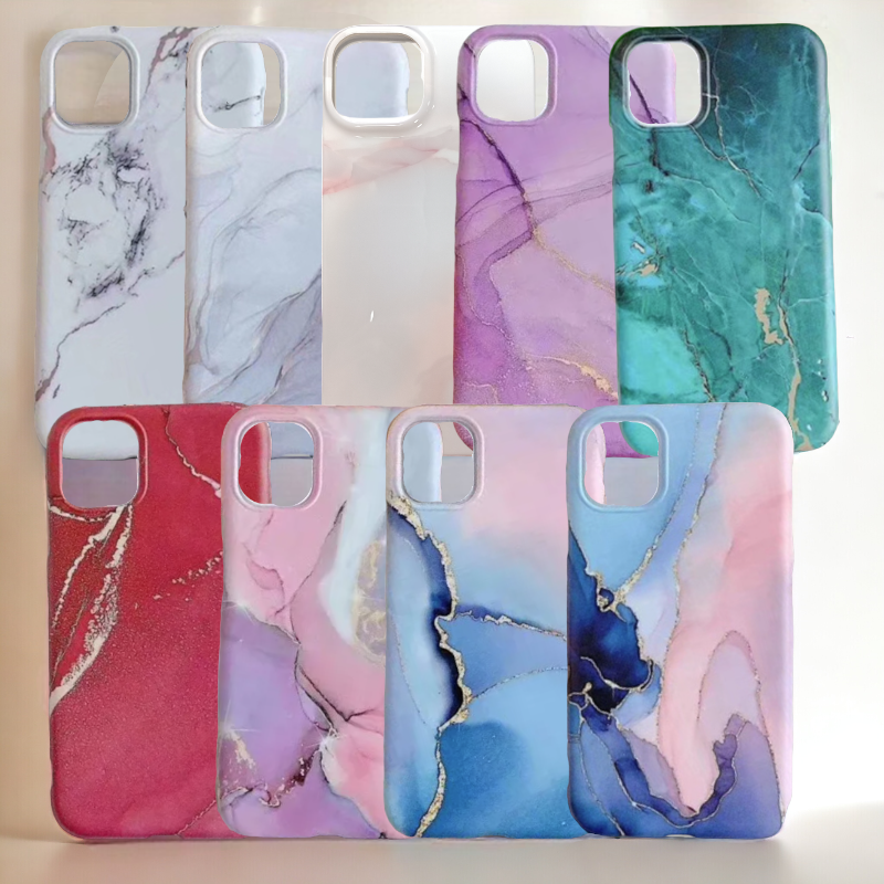 Silikonski ovitek "Marble" za iPhone 14 – Infostyle – Siva / TPU silikon