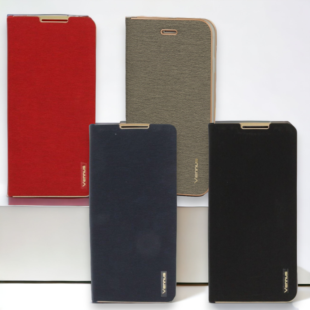 Preklopna torbica "Vennus - chic" za Xiaomi Mi 10 – Siva / Ekološko usnje + TPU silikon