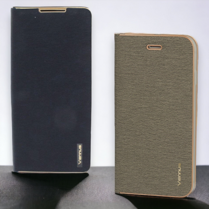 Preklopna torbica "Vennus - chic" za Xiaomi Mi 10T Lite – Temno modra / Ekološko usnje + TPU silikon