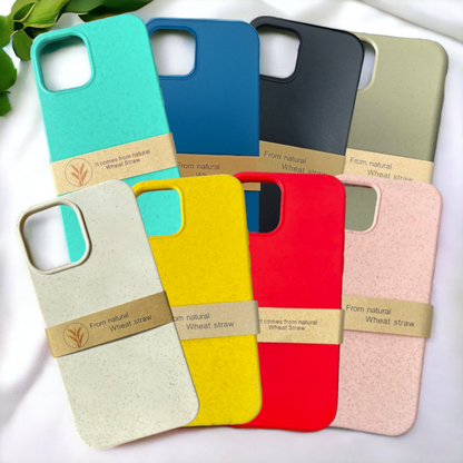 Ovitek iz naravnega materiala "Natural" za iPhone 13 Pro Max – Infostyle – Rumena / EKO