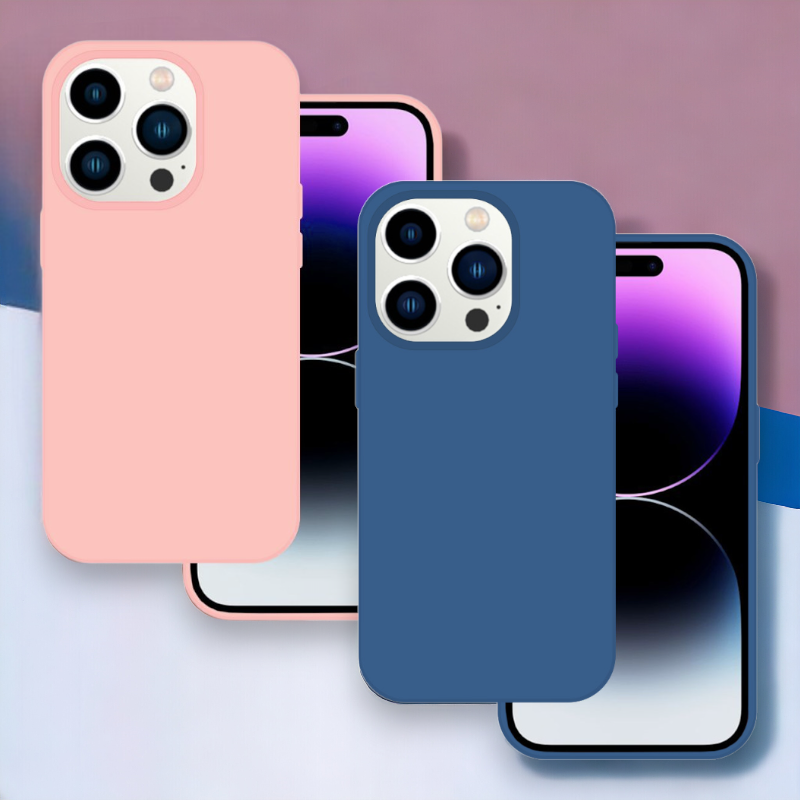 Silikonski ovitek "Premium" za iPhone 15 Pro Max – Tel Protect – Svetlo roza / Silikon