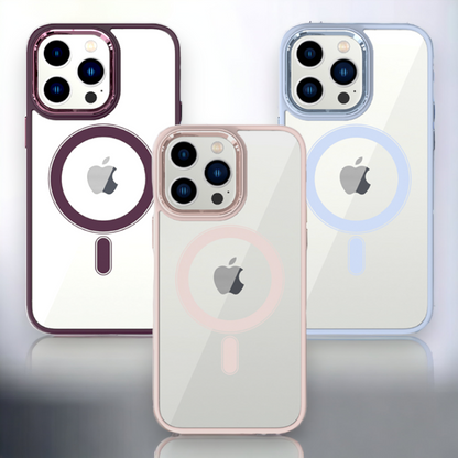 Ovitek "Magnetic Clear - MagSafe" za iPhone 11/XR – Tel Protect – Temno rdeča / PC + TPU silikon