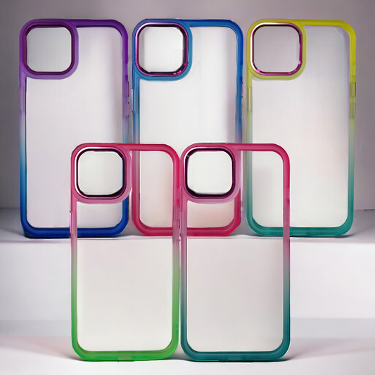 Ovitek "Color Gardient" za iPhone 14 – Infostyle – Svetlo modra / PC + TPU silikon