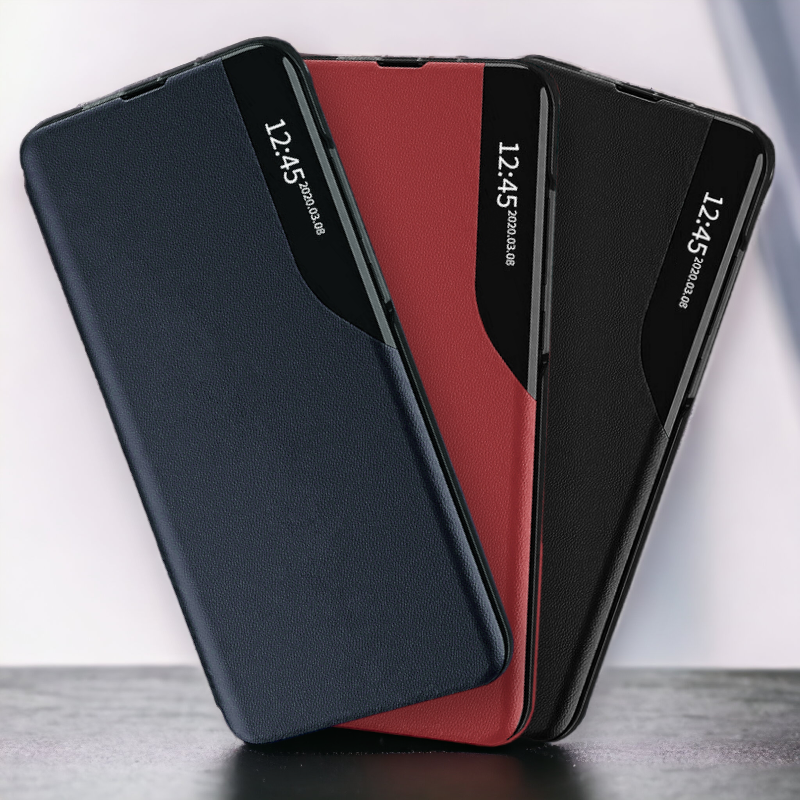Pametna preklopna torbica za Xiaomi Redmi Note 10 Pro – Infostyle – Črna / Ekološko usnje + PC
