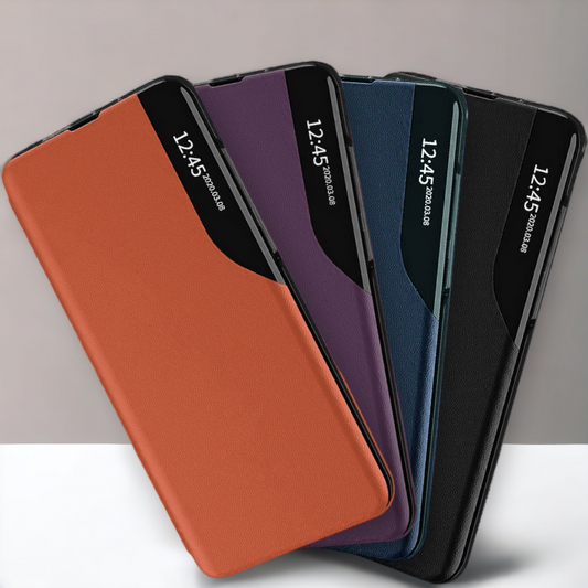 Pametna preklopna torbica za Xiaomi 12T – Infostyle – Črna / Ekološko usnje + PC