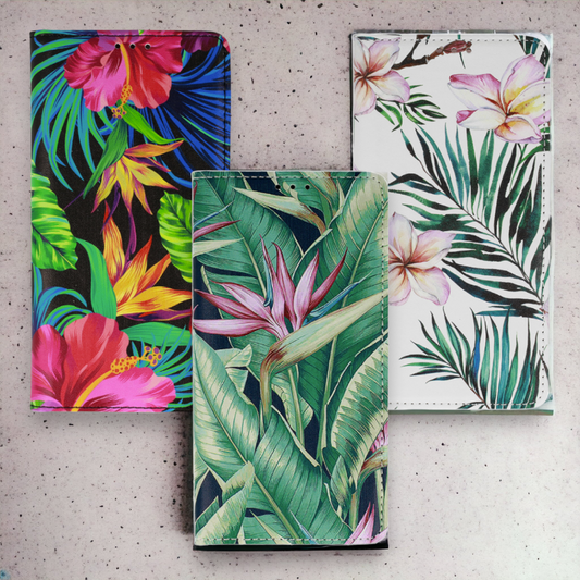Preklopna torbica "Flower" za Samsung Galaxy M22 4G – Infostyle – Svetlo roza / Umetno usnje + TPU silikon