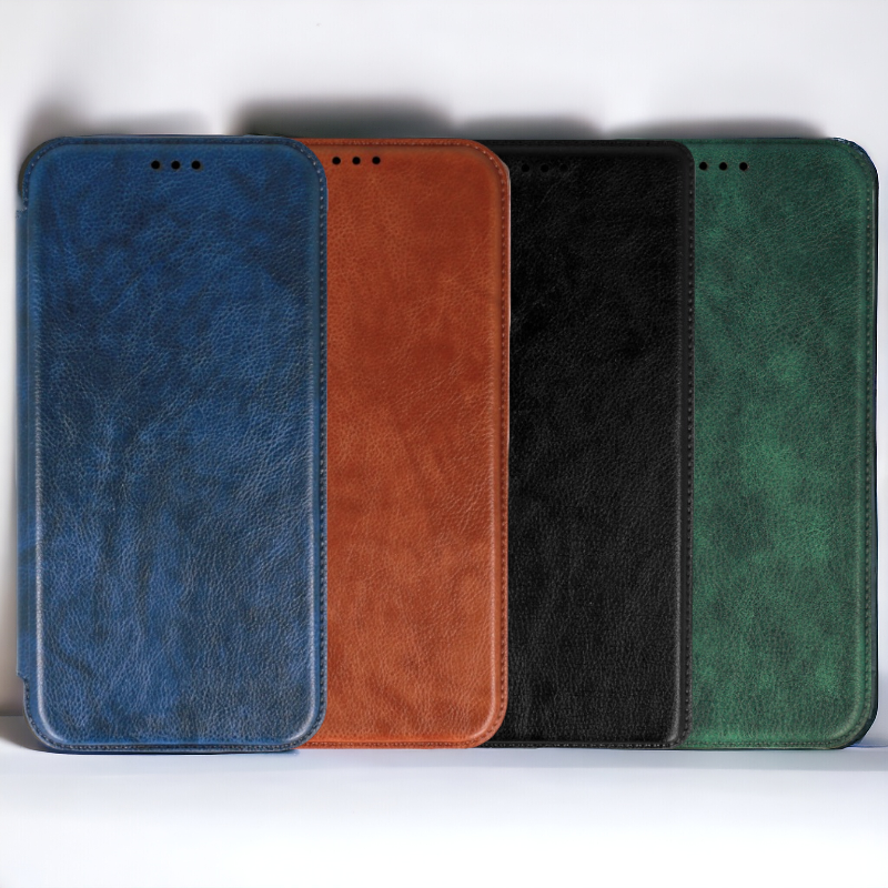 Preklopna torbica "Razor Leather" za Samsung Galaxy A54 5G – Infostyle – Črna / Ekološko usnje + TPU silikon