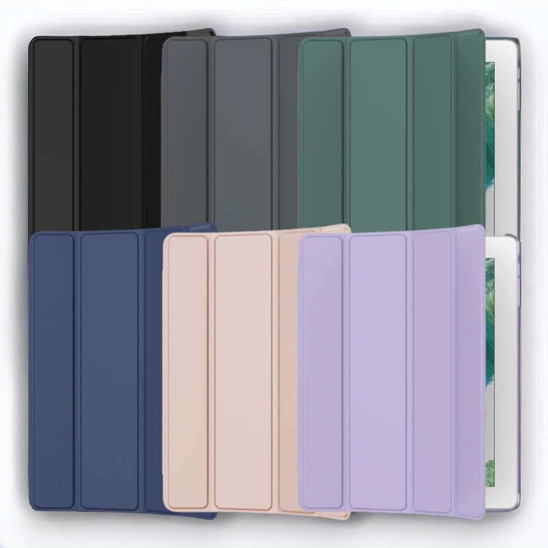 Preklopna torbica "Translucent" za tablični računalnik Apple iPad 2/3/4 – JETech – Svetlo roza / PC + mikrovlakna