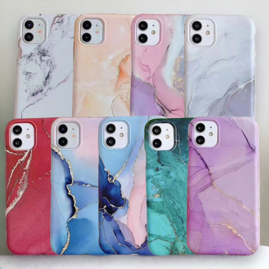 Silikonski ovitek "Marble" za iPhone 12/12 Pro – Infostyle – Siva / TPU silikon