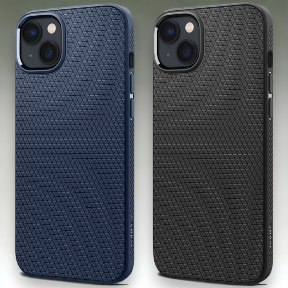 Ovitek Spigen "Liquid Air" za iPhone 14 – Temno modra / TPU silikon