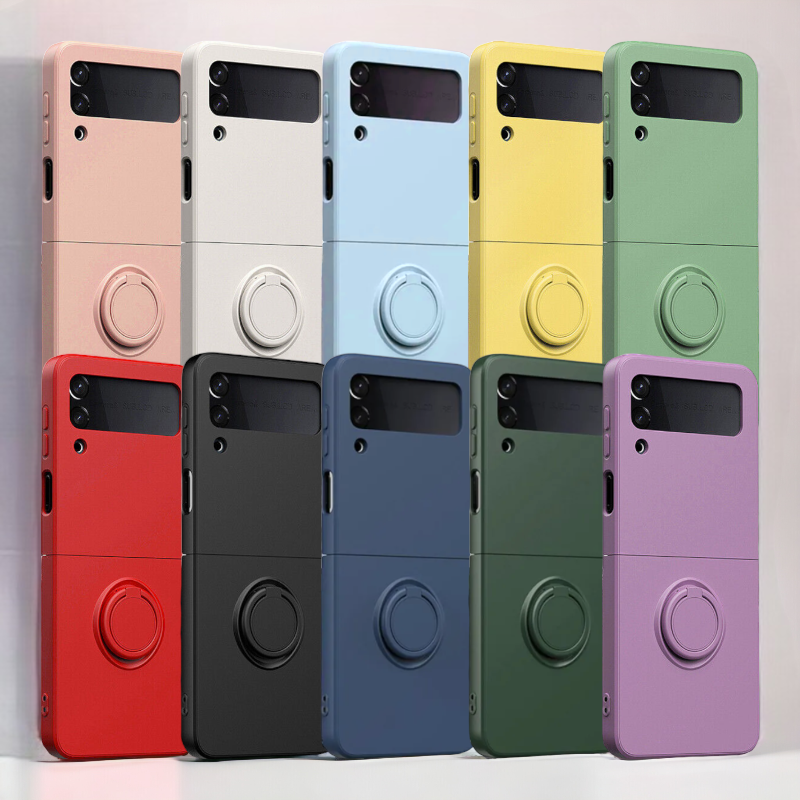 Silikonski ovitek "Ring" za Samsung Galaxy Z Flip 3 – Infostyle – Svetlo roza / PC