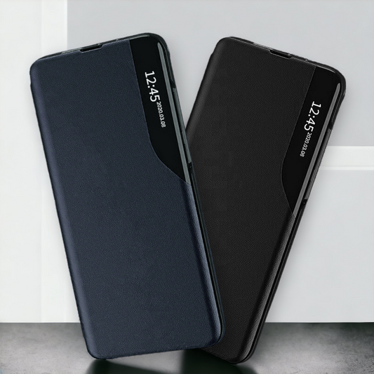 Pametna preklopna torbica za Samsung Galaxy S21 Plus – Infostyle – Črna / Ekološko usnje + PC