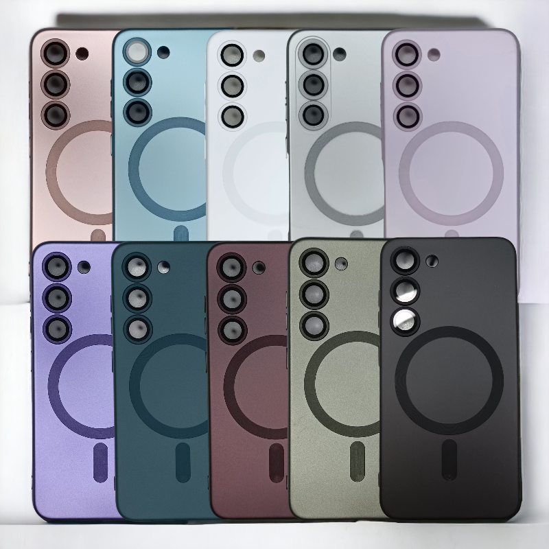 Silikonski ovitek "ColorMag" s tehnologijo MagSafe za Samsung Galaxy S22 Ultra – Infostyle – Svetlo roza / TPU silikon