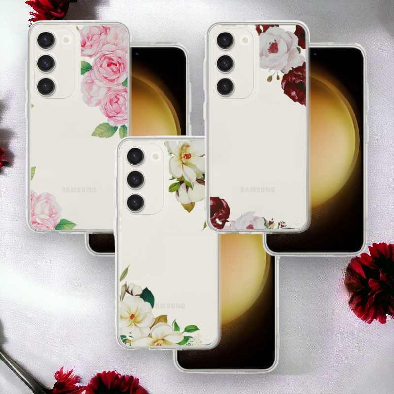 Ovitek "Flower" za Samsung Galaxy S24 Ultra – Tel Protect – Bela / Silikon