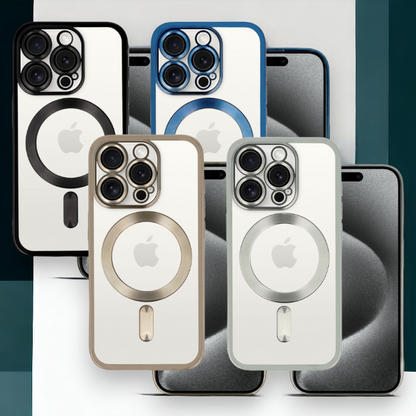 Ovitek "Metallic MagSafe" za iPhone 15 Plus – Infostyle – Srebrna / TPU silikon