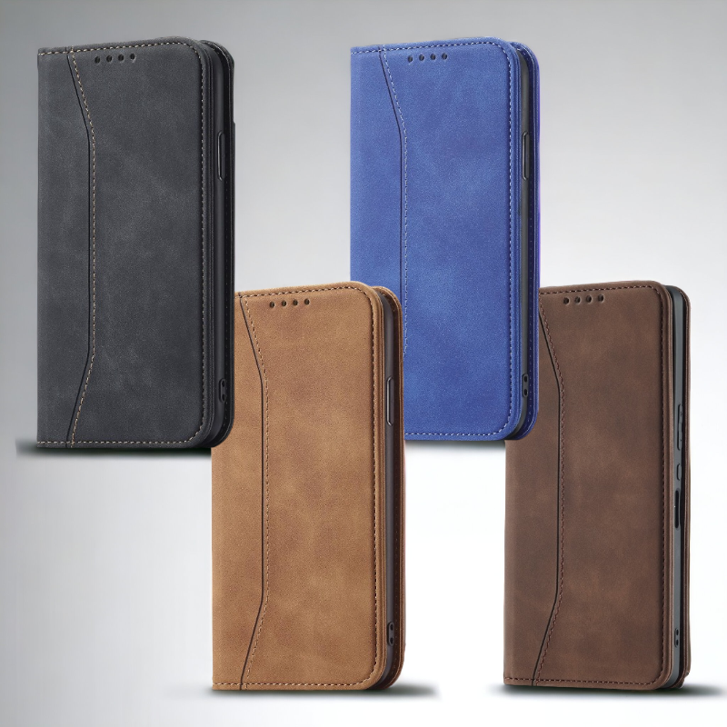 Preklopna torbica "Leather" za Xiaomi Poco X5 Pro 5G – Infostyle – Črna / Ekološko usnje + TPU silikon