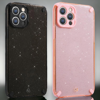Silikonski ovitek "Armor Glitter" za Xiaomi Redmi Note 10 Pro – Infostyle – Črna / PC + TPU silikon