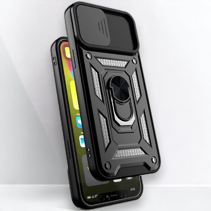 Silikonski ovitek "ring camera protect" za iPhone 14 Plus - Črna – Infostyle – Črna / PC + TPU silikon