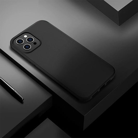Silikonski ovitek "Matt" za iPhone 11 - Črna – Infostyle – Črna / Silikon