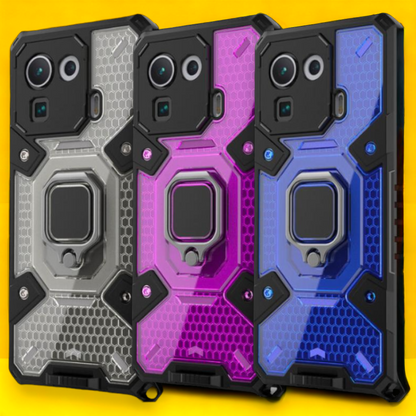 Silikonski ovitek "Honeycomb armor ring" za Xiaomi 11 Pro – Infostyle – Temno modra / PC + TPU silikon