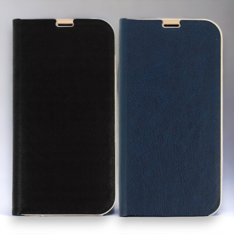 Preklopna torbica "chic" za Samsung Galaxy S23 – Infostyle – Temno modra / Ekološko usnje + TPU silikon