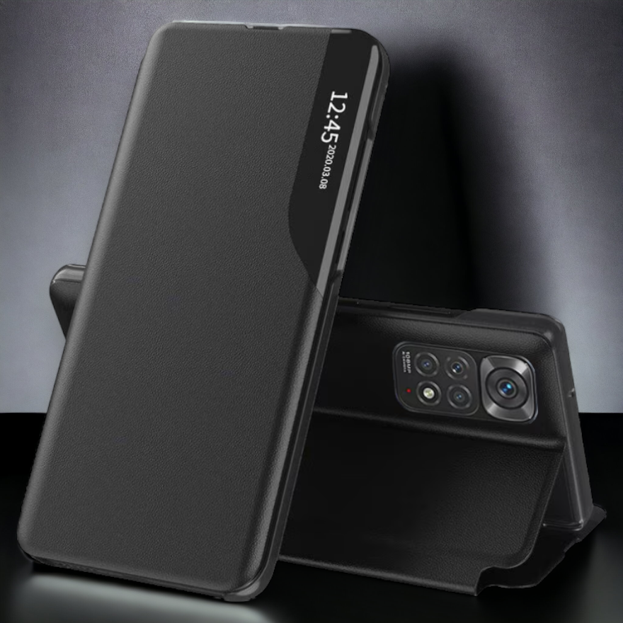 Pametna preklopna torbica za Xiaomi Redmi Note 11S – Infostyle – Temno zelena / Ekološko usnje + PC