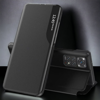 Pametna preklopna torbica za Xiaomi Redmi Note 11 4G – Infostyle – Temno modra / Ekološko usnje + PC