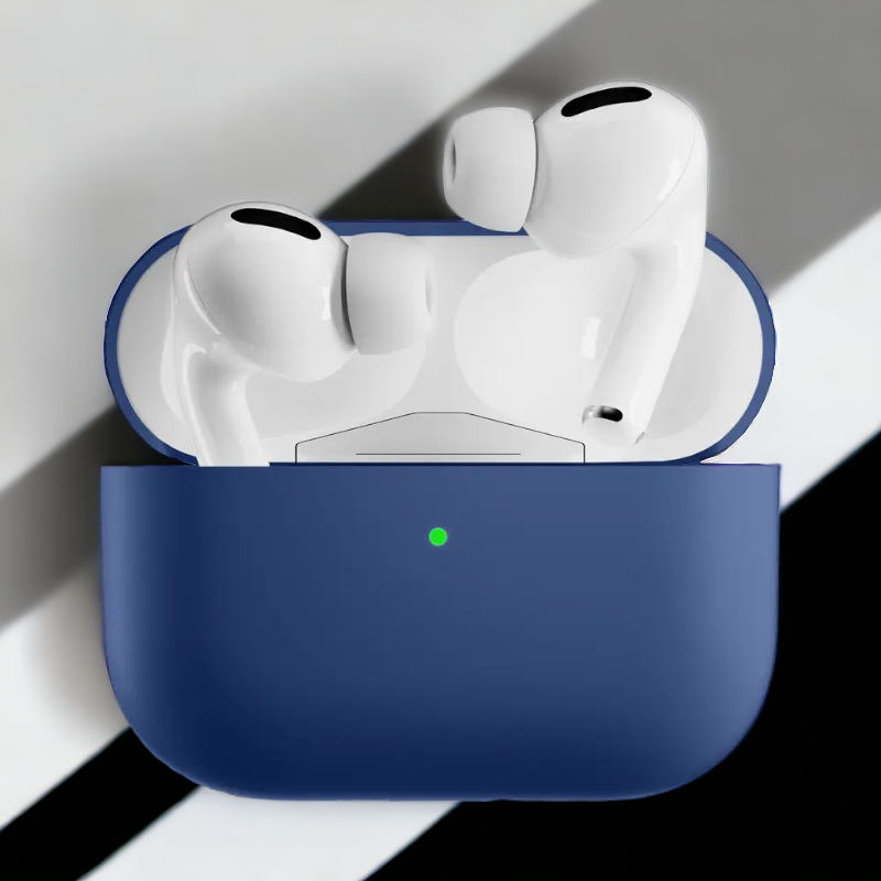 Silikonski ovitek za slušalke AirPods Pro 2 – Beline – Svetlo modra