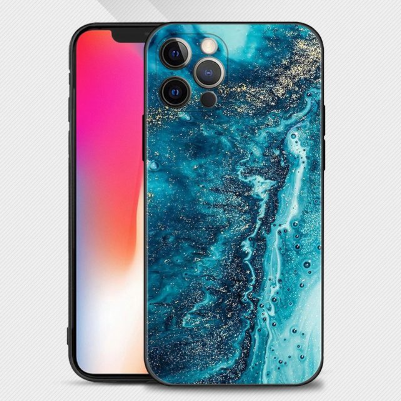 Silikonski ovitek "Marble 2" za iPhone 14 – Infostyle