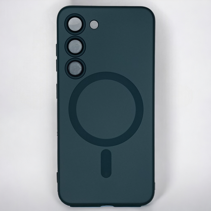Silikonski ovitek "ColorMag" s tehnologijo MagSafe za Samsung Galaxy S22 Ultra – Infostyle – Bela / TPU silikon