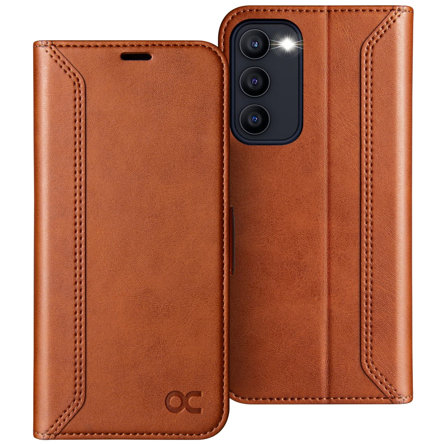 OCASE Retro preklopni ovitek za Samsung Galaxy S23, RFID, usnjen videz, elegantna zaščita
