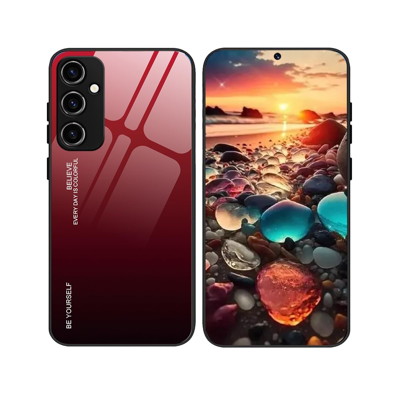 Unique Gradient ovitek Samsung Galaxy M15 5G Samsung Galaxy F15 5G rdeča