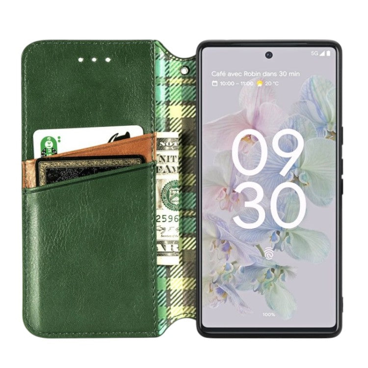 Preklopna torbica "SHIEID" za Google Pixel 6a, zelena