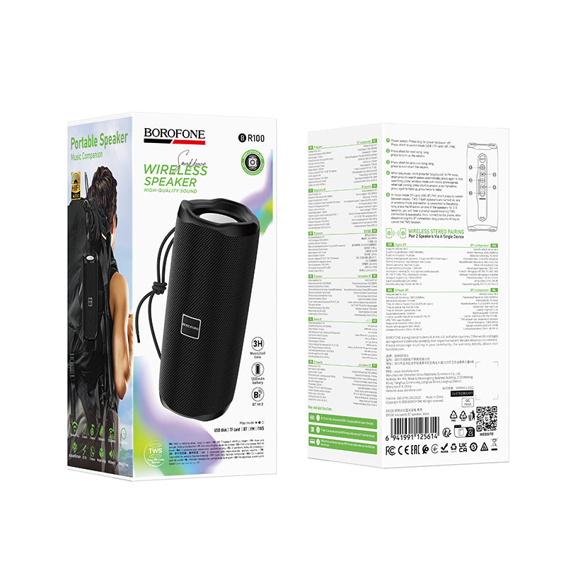 Borofone BR100 Joy Bluetooth zvočnik 10W TWS FM USB - črna