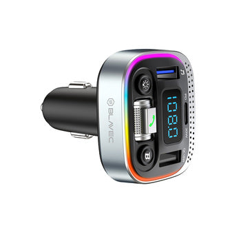 Blavec TR-04 Bluetooth FM oddajnik QC3.0 18W PD 30W USB-C - črna