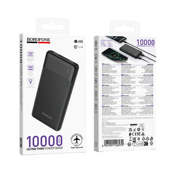 Borofone BJ88 Clever Power Bank 10000mAh 2x USB - črna