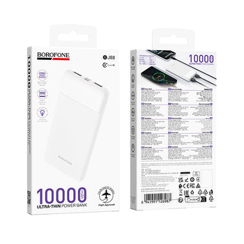 Borofone BJ88 Clever Power Bank 10000mAh 2x USB - bela