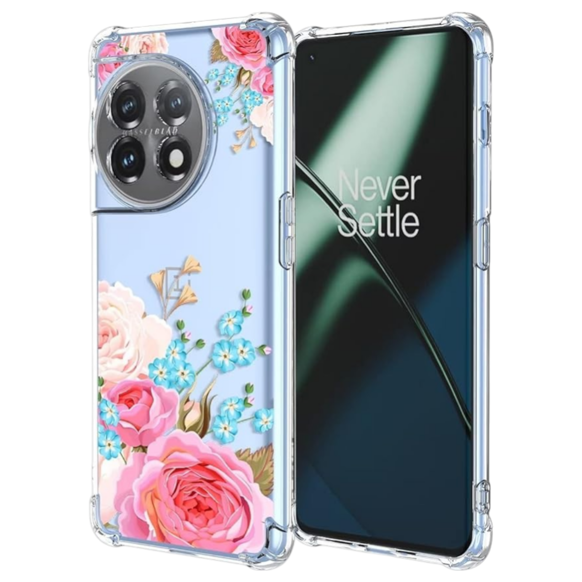 Ovitek "Roses" za OnePlus 11 5G – Infostyle – Prozorna / TPU silikon