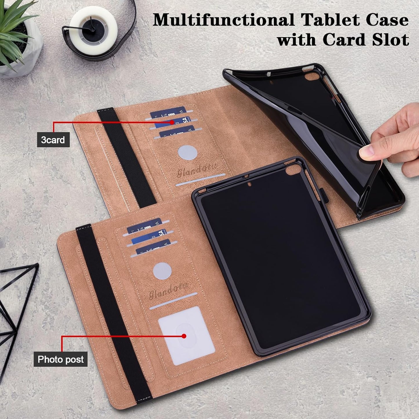 GLANDOTU maska za Xiaomi Redmi Pad 10.61 (2022) – flip etui s držačem za olovku, Diamond Butterfly