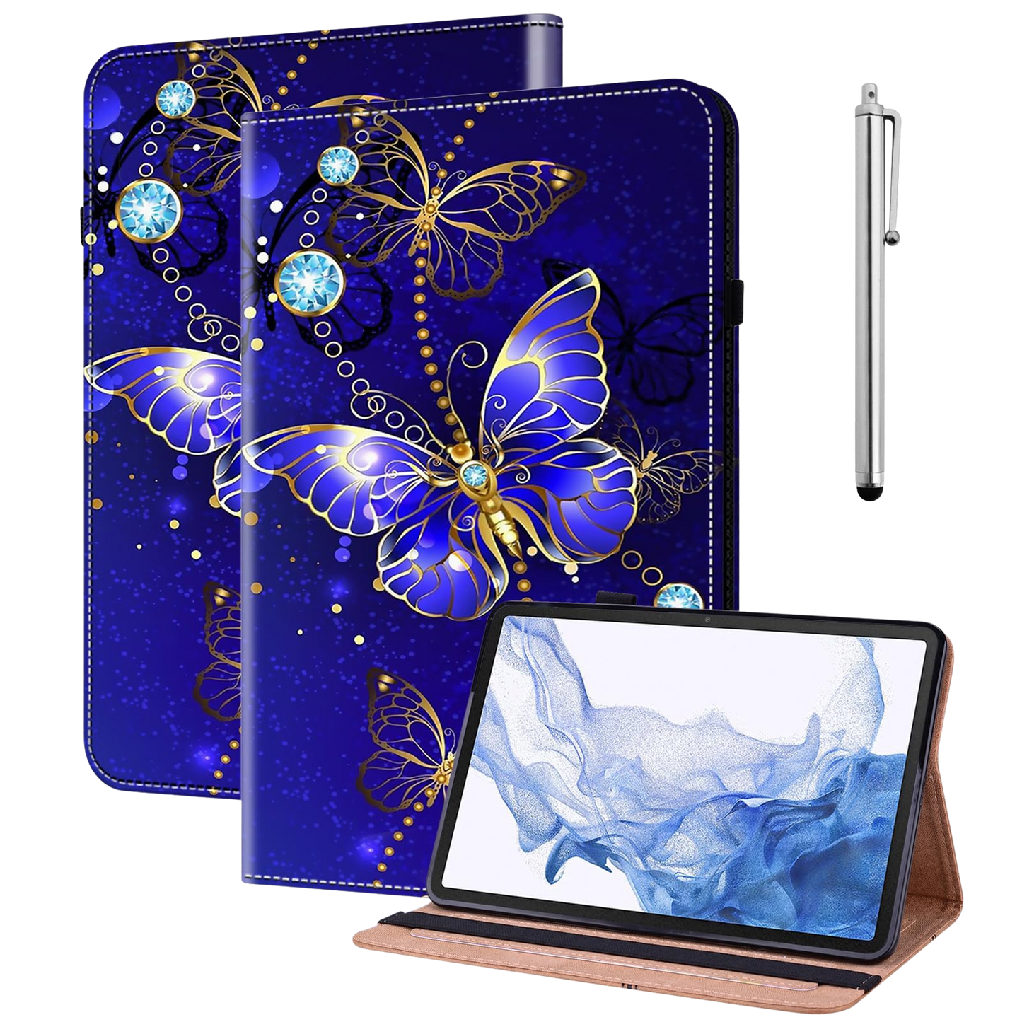 GLANDOTU maska za Xiaomi Redmi Pad 10.61 (2022) – flip etui s držačem za olovku, Diamond Butterfly