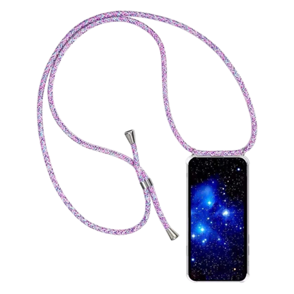 Vijoličen glitter ovitek z vrvico za Samsung Galaxy A21s – zaščitni etui z vrvico2