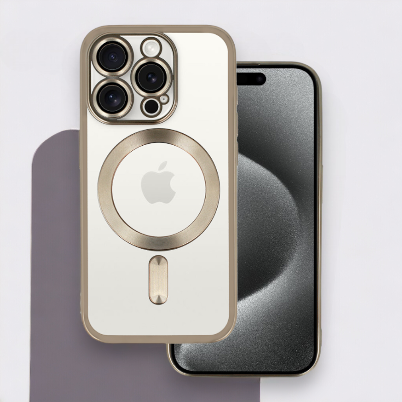 Ovitek "Metallic MagSafe" za iPhone 15 Pro Max – Infostyle – Črna / TPU silikon