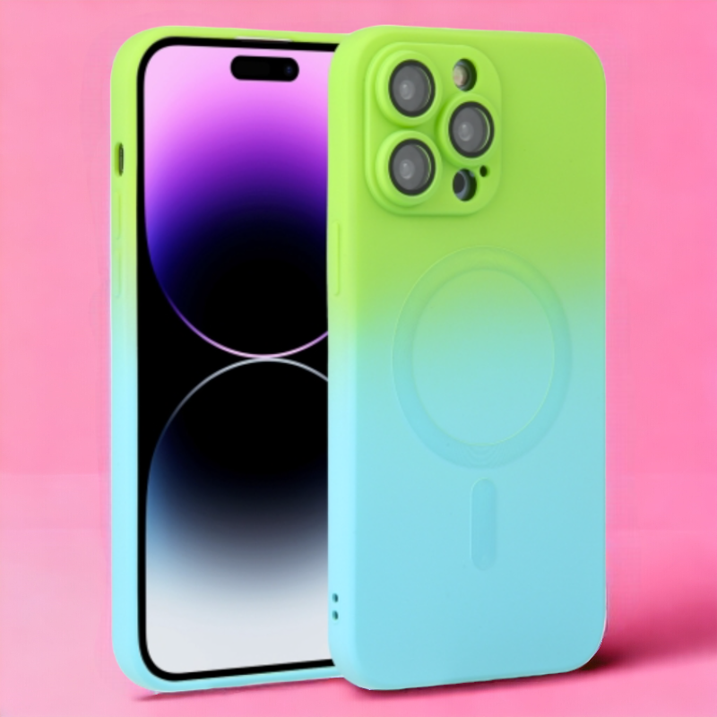 Silikonski ovitek "Rainbow Mag" s tehnologijo MagSafe za iPhone 14 Pro – Infostyle