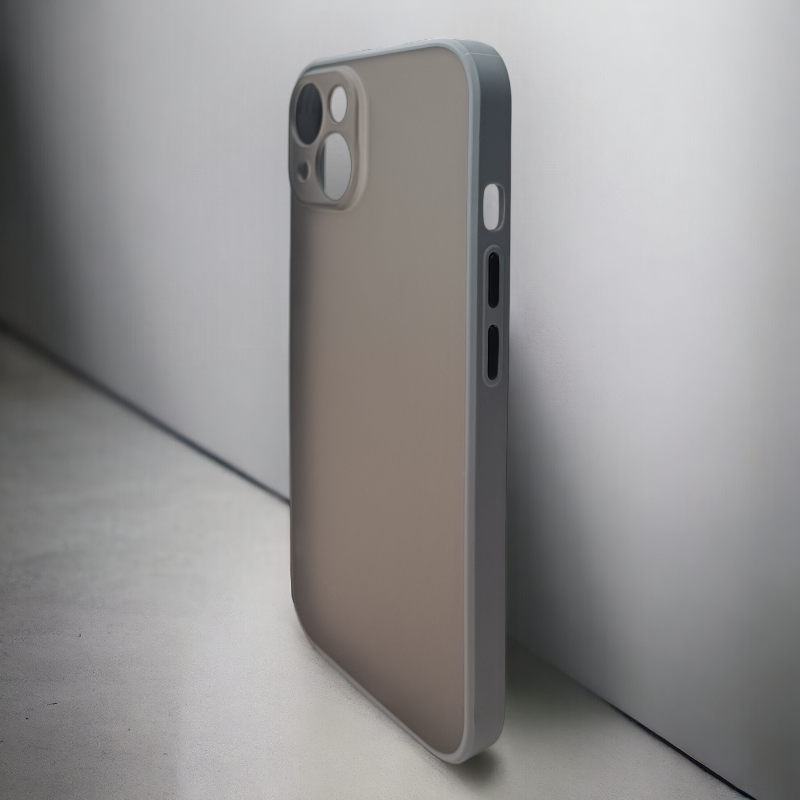 Ovitek "Black View" za iPhone 14 – Infostyle – Siva / PC + TPU silikon
