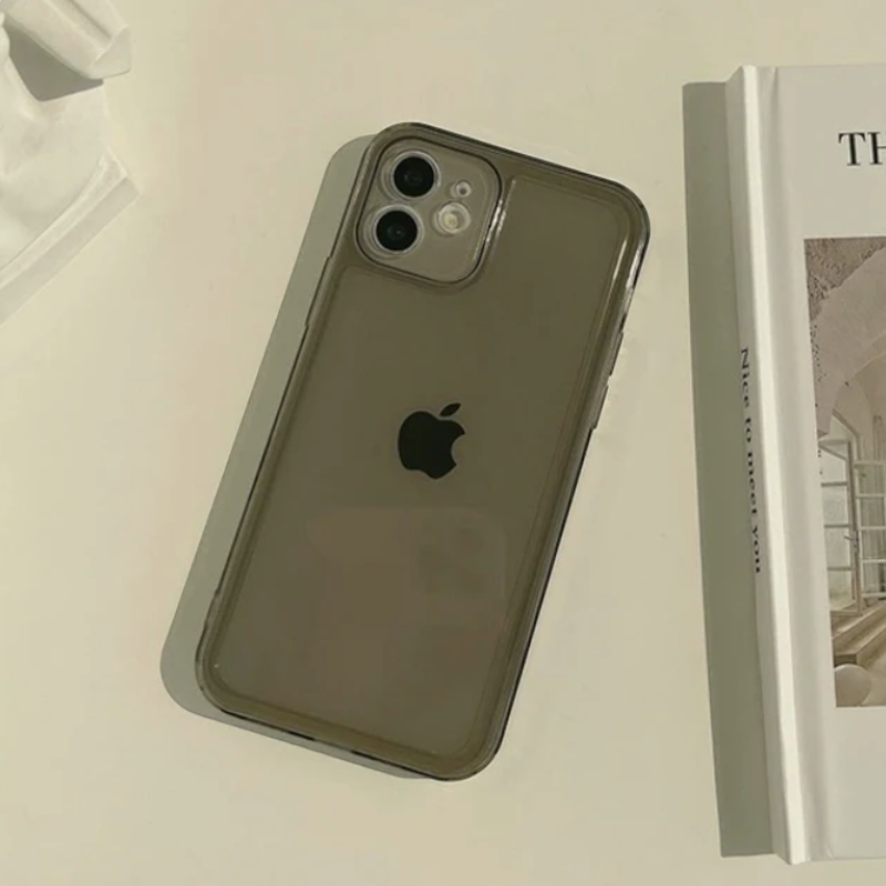 Silikonski ovitek "Clear Color" za iPhone 14 – Infostyle – Siva / TPU silikon