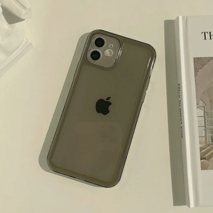 Silikonski ovitek "Clear Color" za iPhone 14 – Infostyle – Siva / TPU silikon