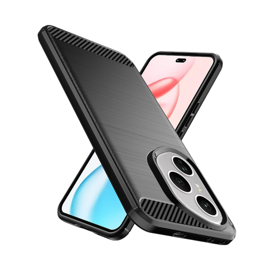 Ovitek za telefon "Carbon" za Honor 400 Pro – Techsuit – Črna / TPU silikon
