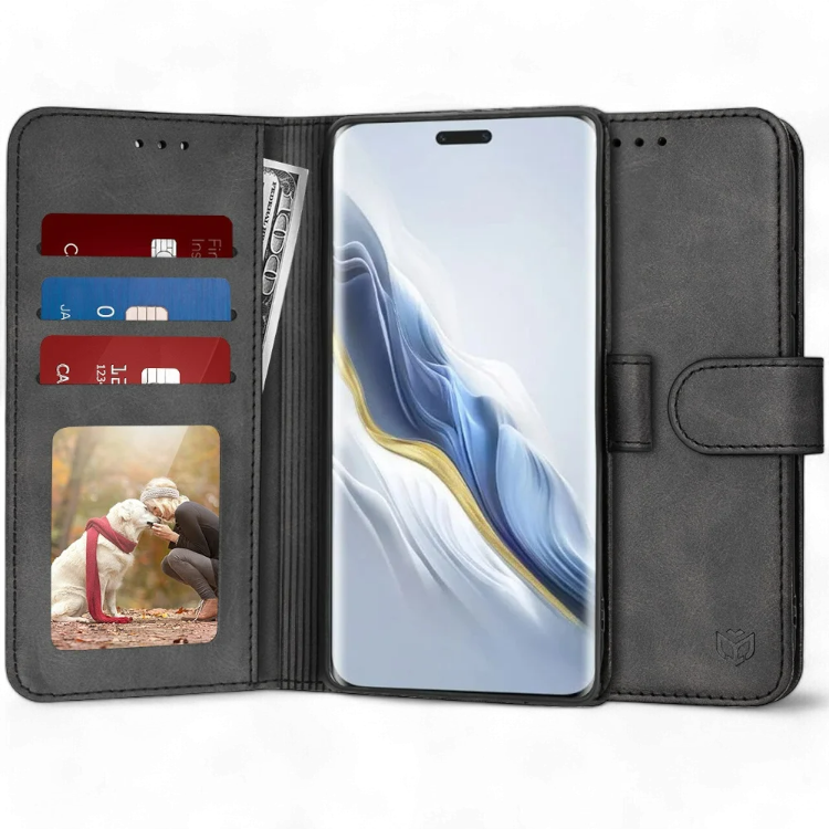 Preklopna torbica za telefon "Diary Book" za Honor Magic6 Pro 5G, črna – Techsuit